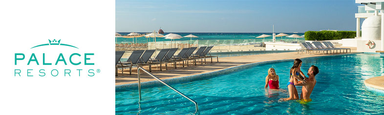 Palace Resorts Family in Pool