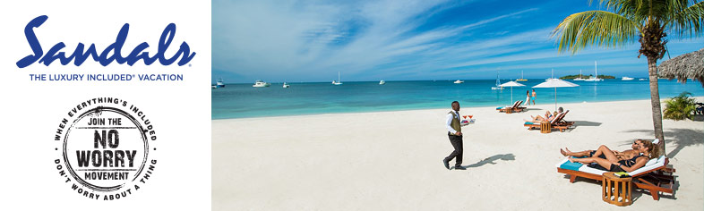 Beach service - Sandals Resorts All Inclusive