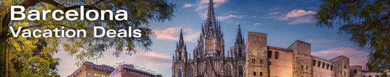 Panorama of Cathedral of Barcelona