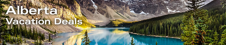 View of Morain lake and mountain range, Alberta area